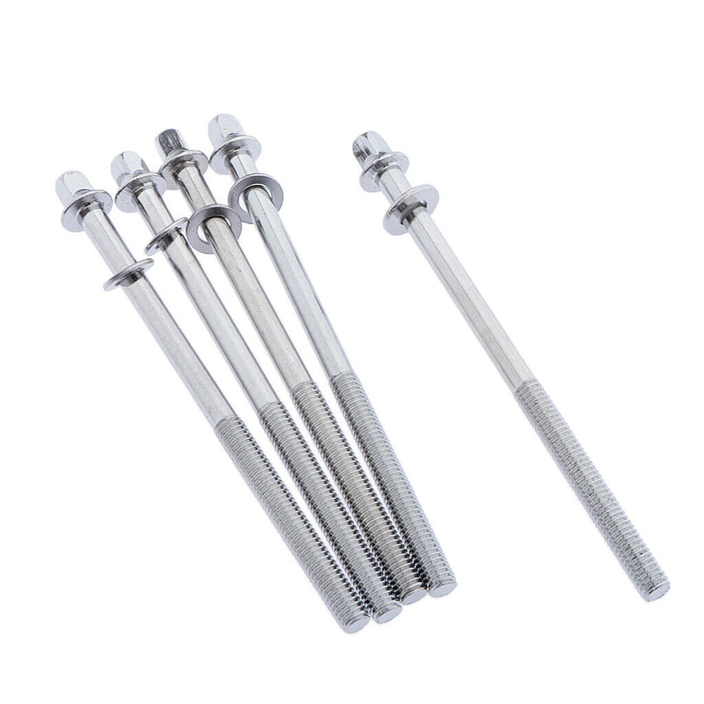 5pcs 4inch Drum Tension Rods with Washers for Bass Drum Parts Replacement