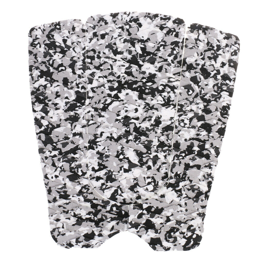 3 PIECES SURFBOARD TAIL PAD DECK GRIP TRACTION PAD NON SLIP Black CAMOUFLAGE