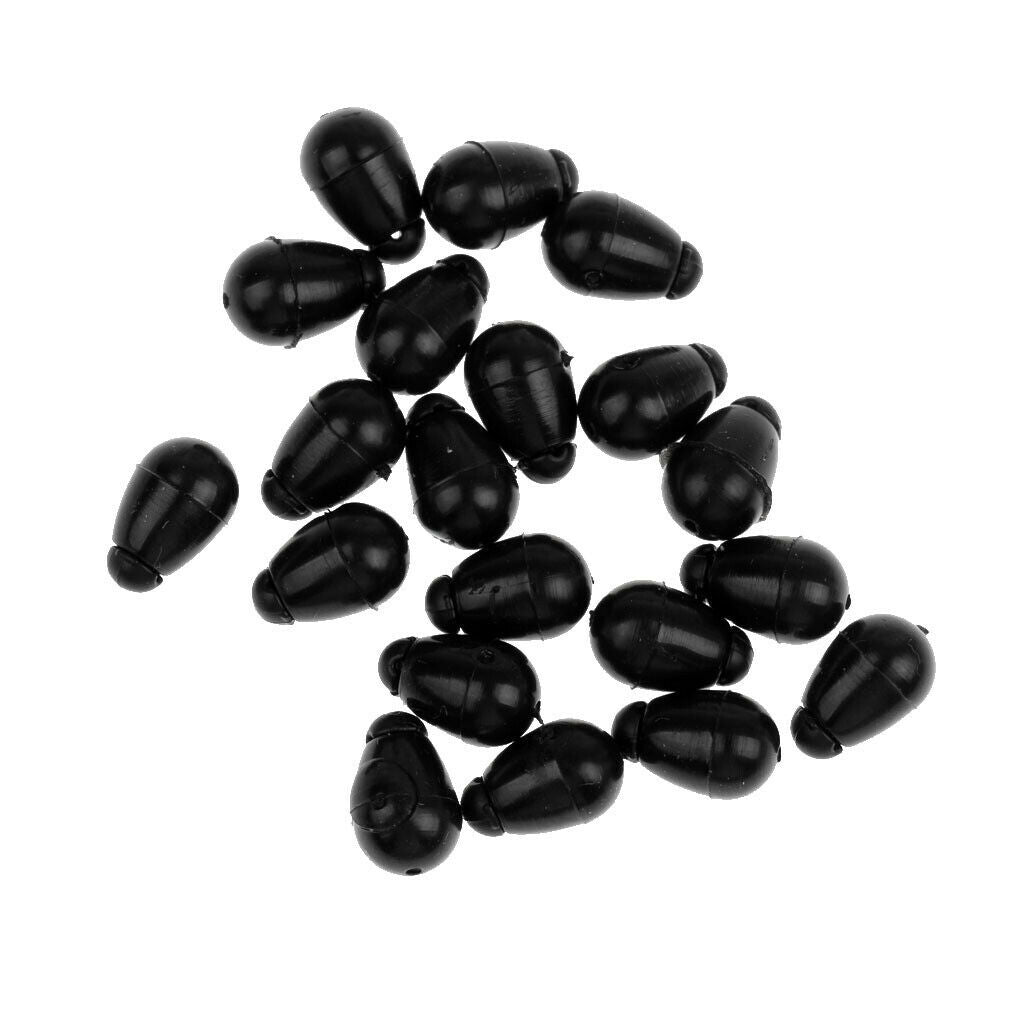 20 Pieces Plastic Quick Change Beads Method Feeder Innovations Black