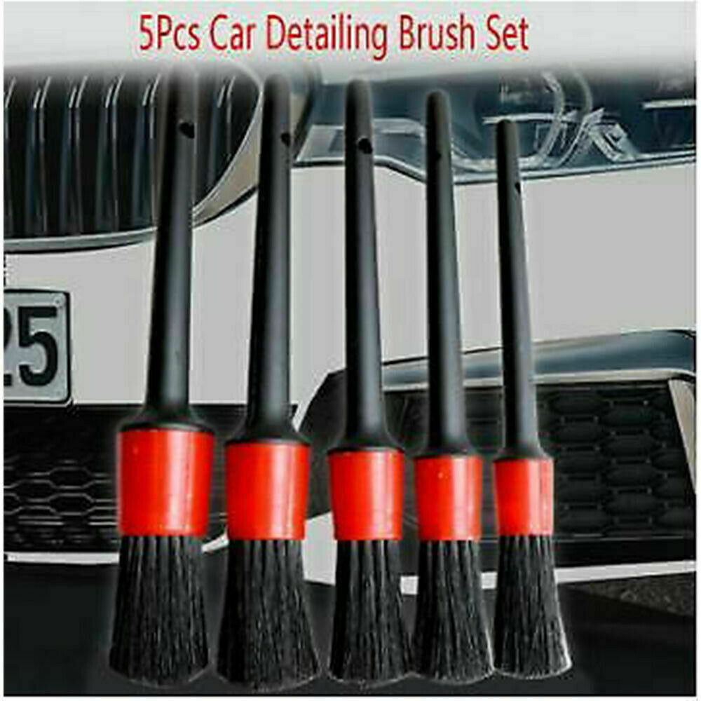5X Car Auto Detailing Brush Interior & Exterior Cleaning Brushes Set 8.1 - 9inch