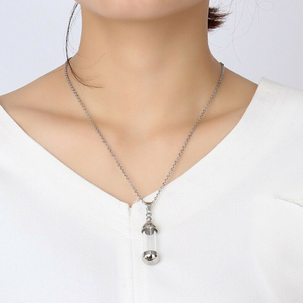 Openable Screw   Pet Urn Pendant Necklace for Ashes Hair Memorial Jewelry