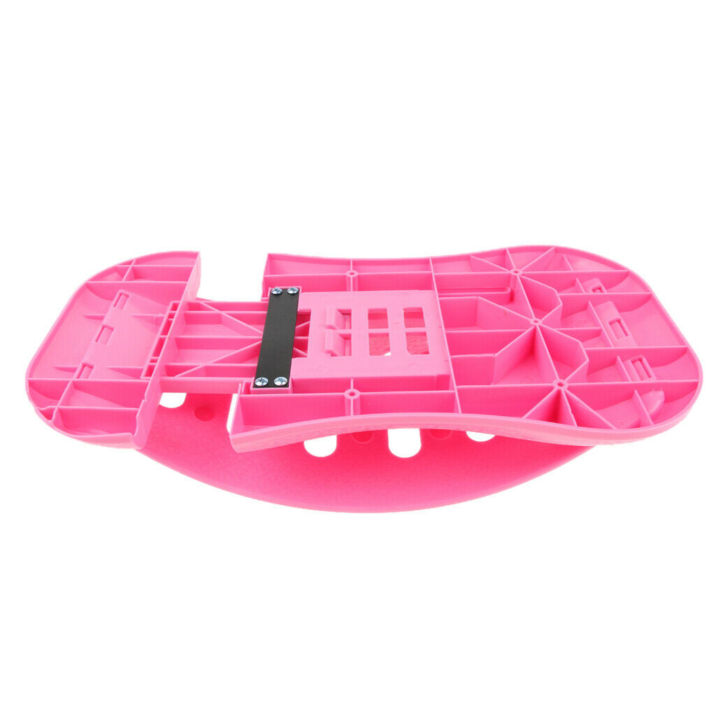 Back Stretcher Lumbar Stretching Device Lower Support Pain Relief Massager Pink