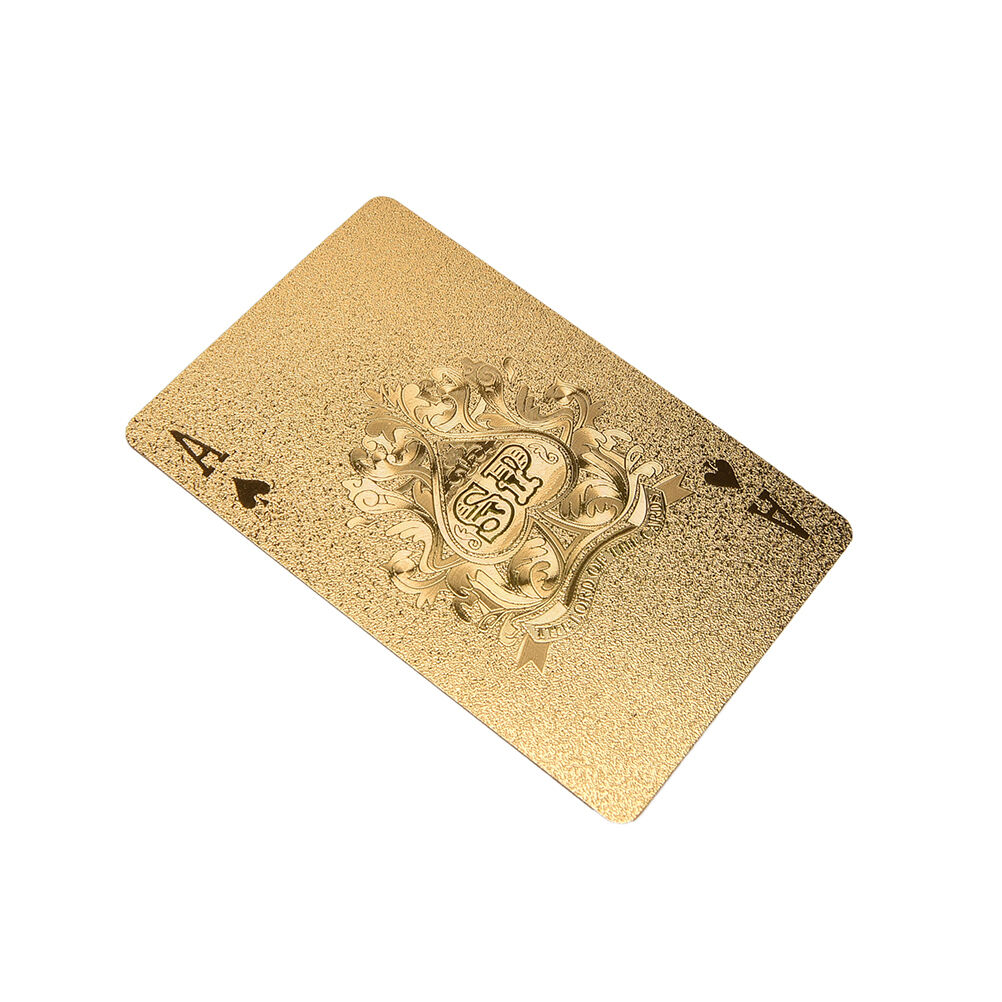 Golden Playing Cards Deck Magic card Plastic foil poker Waterproof Cards mag  Kt