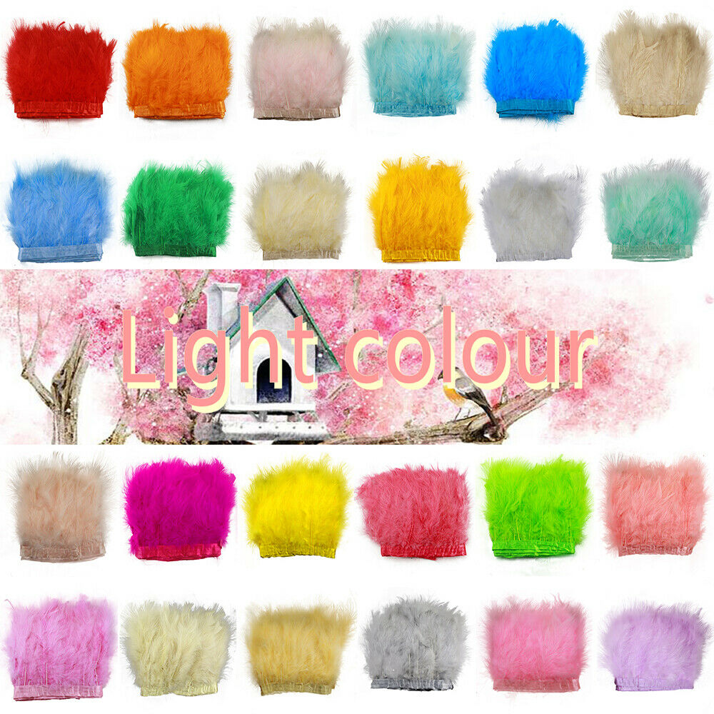 6-7" Plum Turkey Feather Fringe Trimming Tassels for Dress Making Millinery
