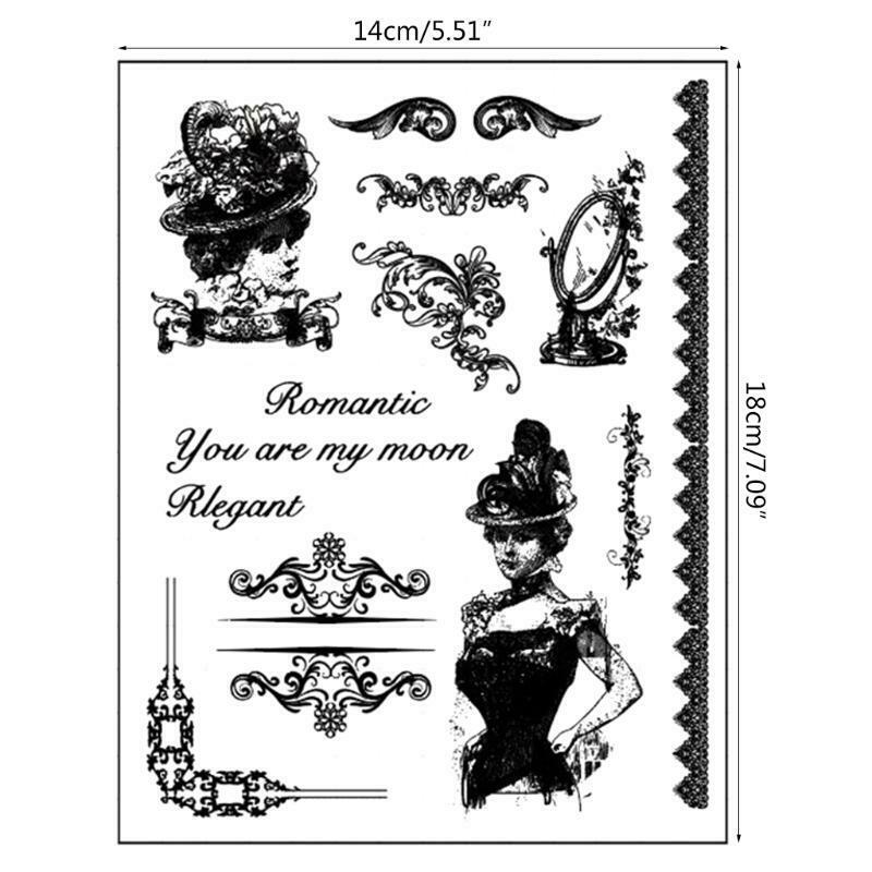 Lady Silicone Clear Seal Stamp DIY Scrapbooking Embossing Photo Album Decorative