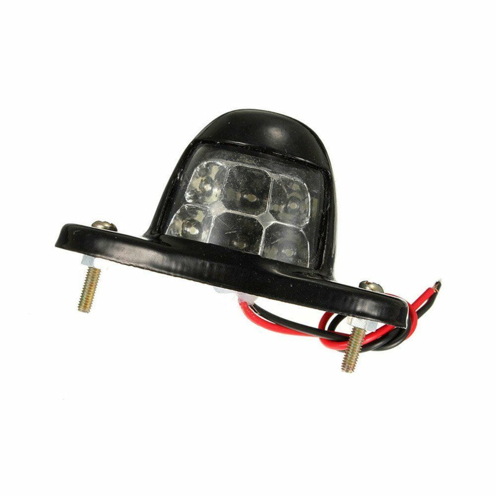 2x White 6 LED License Plate Light Screw Bolt-on Car Door Lamp for Car Truck Van
