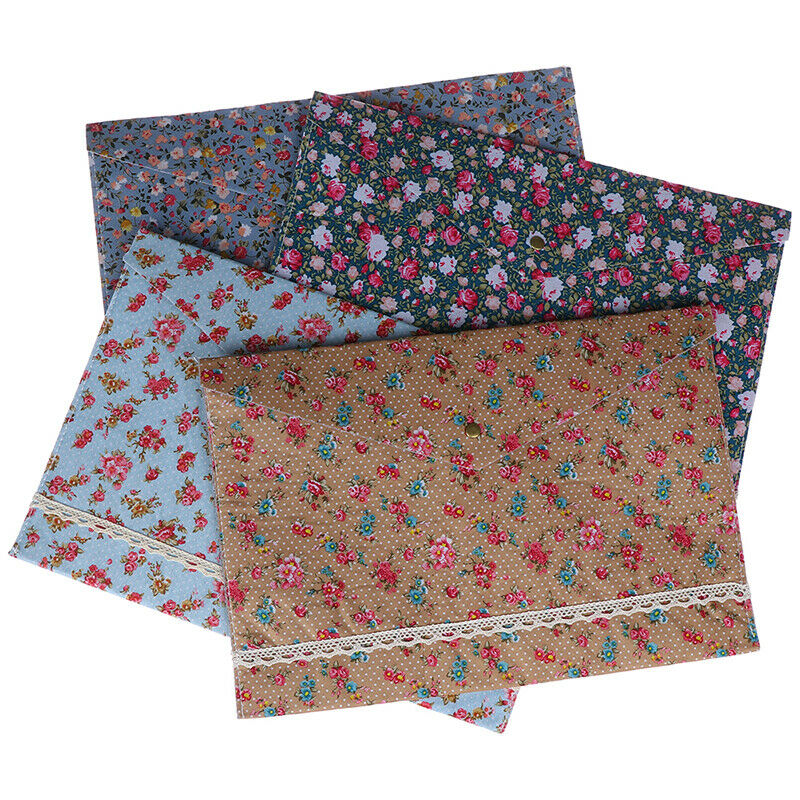 Floral A4 File Folder Document Bag Pouch Brief Case Office Book Holder Orga Tt