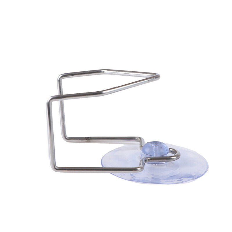 1pc Stainless Steel Suction Cup Drain Rack Cloth Shelf Dish Sponge Holder.l8