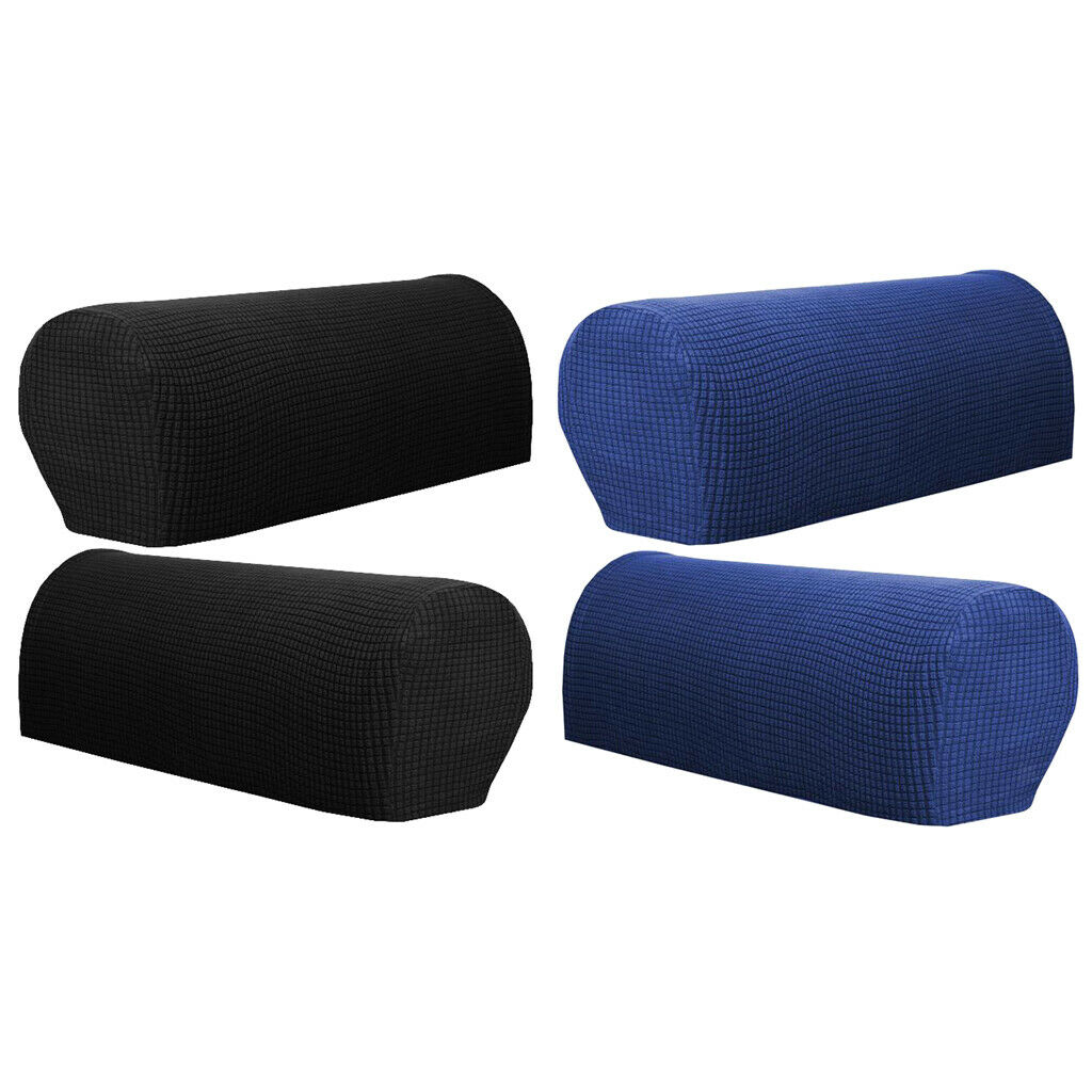 4pcs Sofa Armrest Protector Non-Slip Stretchy Couch Chair Armrest Slipcovers
