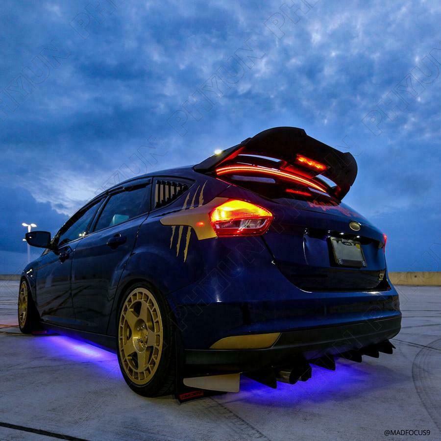 1.2M LED Tail Brake Turn Flowing Light Rear Trunk Roof Car Spoiler Tail Wing Lid