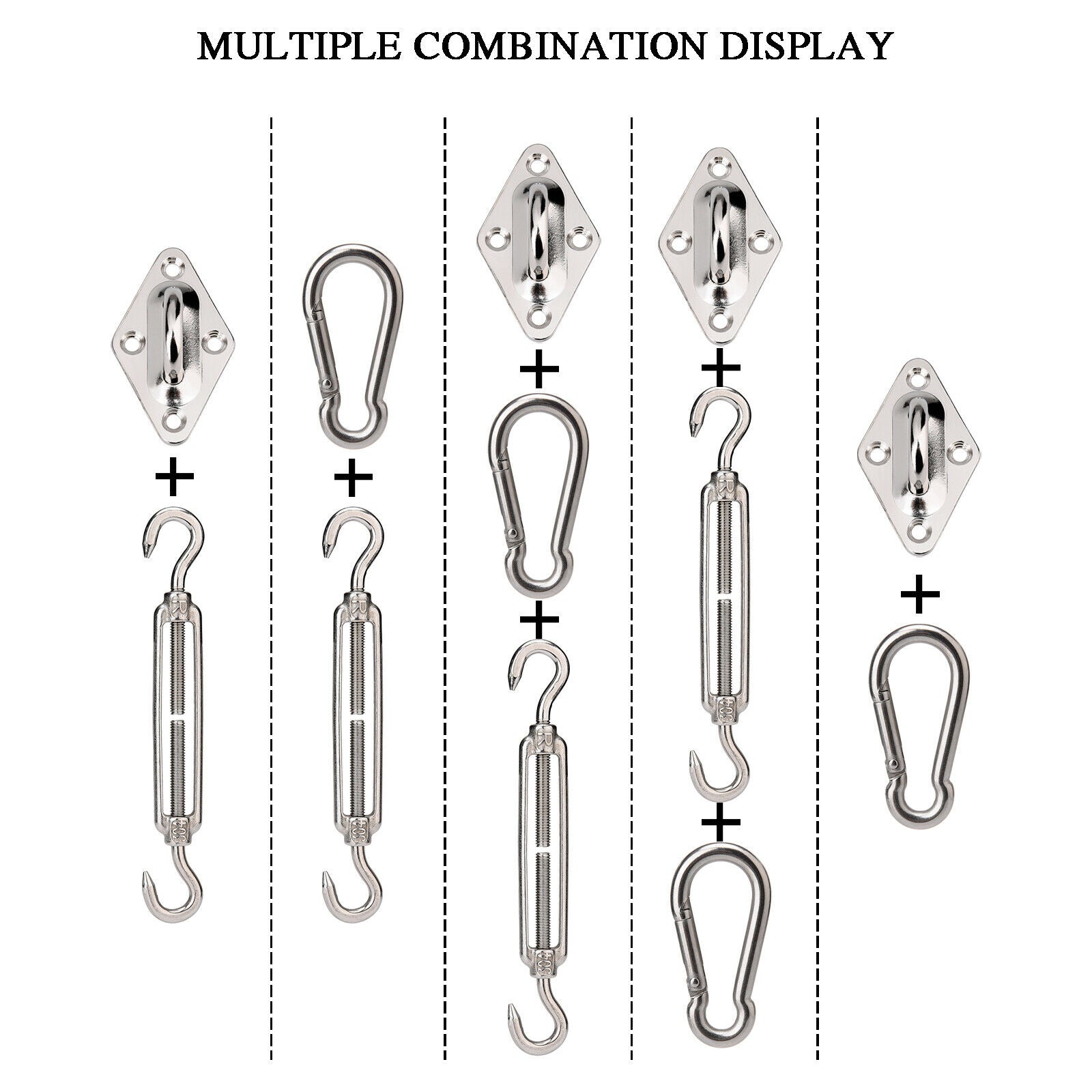 Sun Shade Depot Sail Stainless Steel hardware installation kit