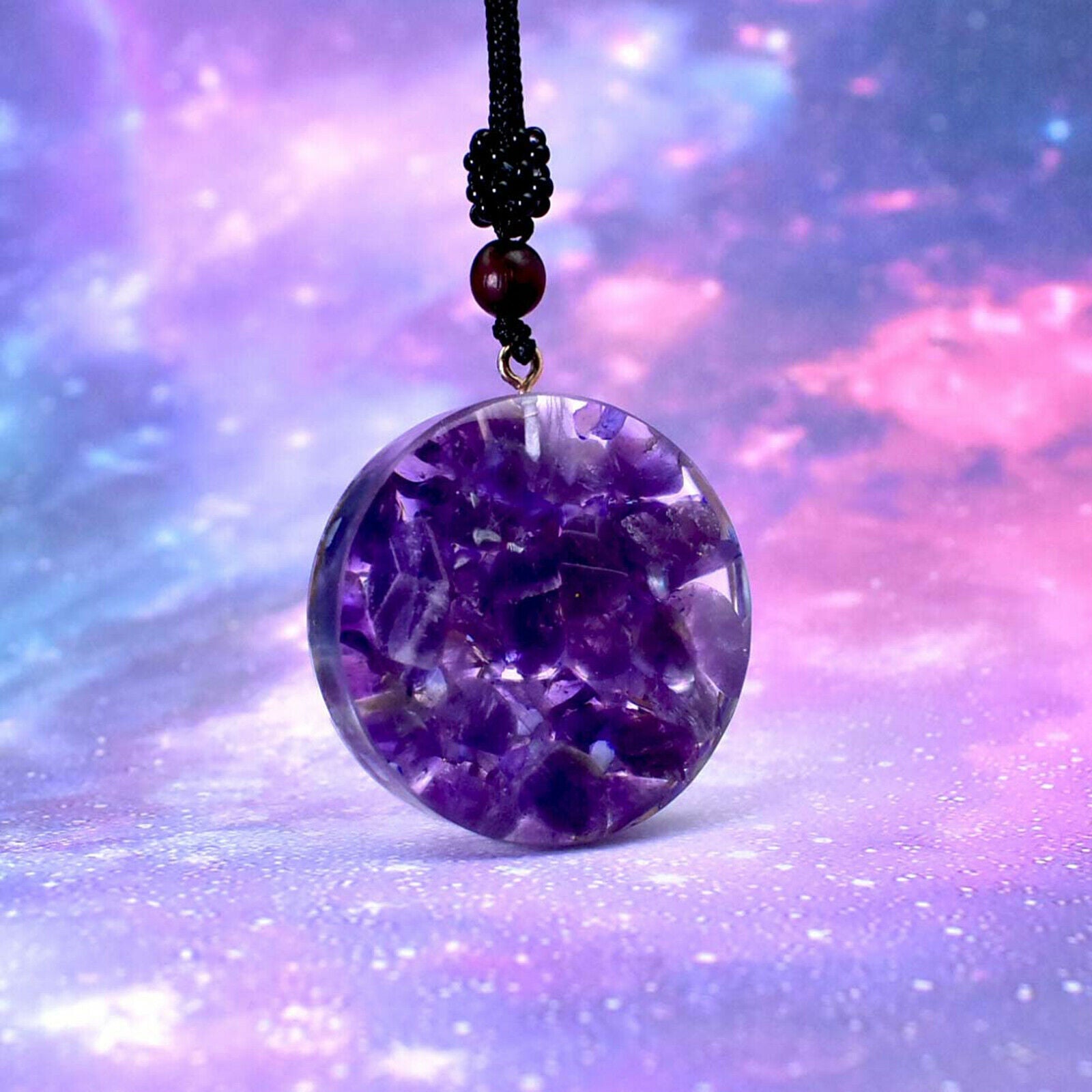 Natural Orgone Pendant Necklace Crystal 7 Major Chakras Jewelry Energy