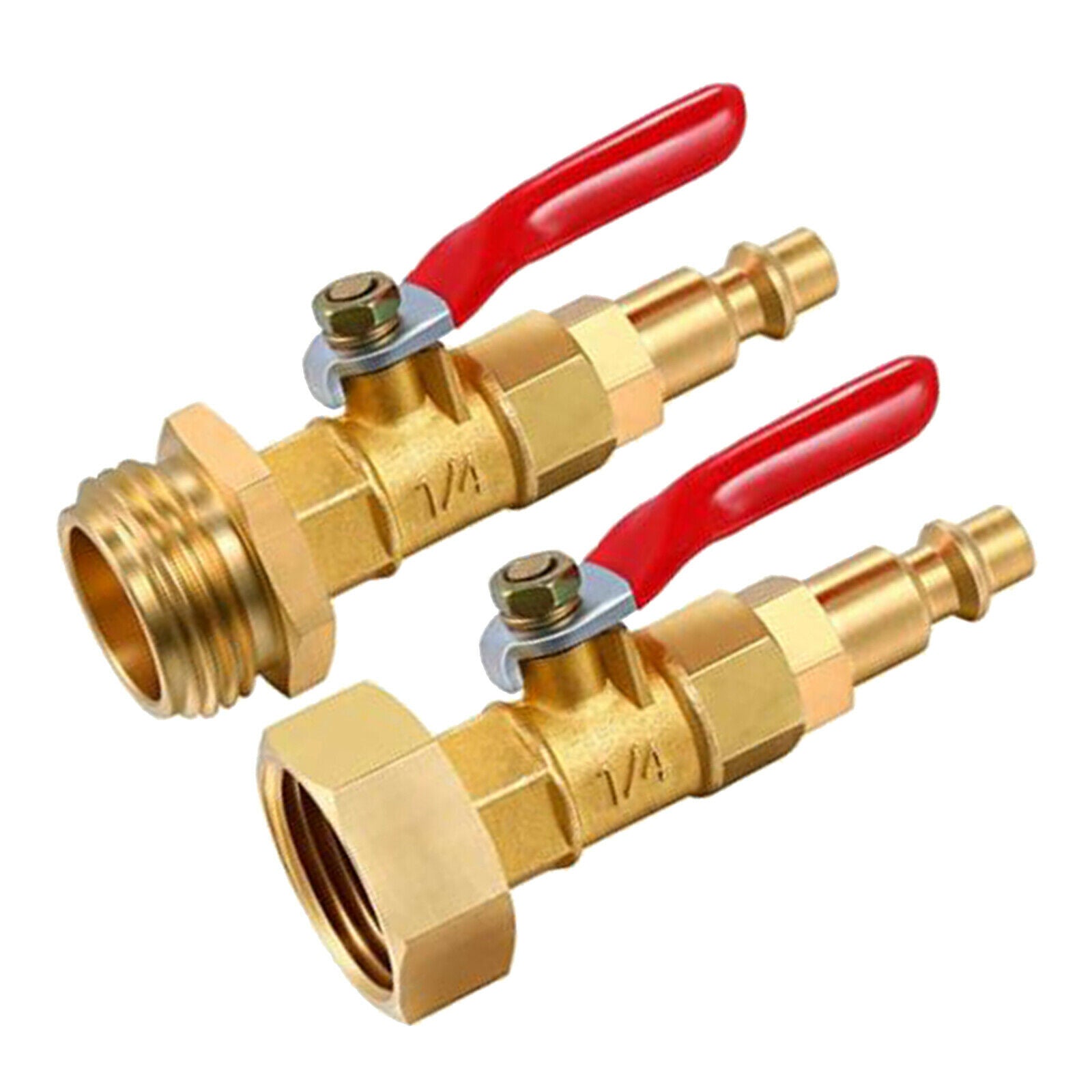2pcs Brass Winterize Blowout Adapter 3/4" Winter Garden Hose RV Trailer