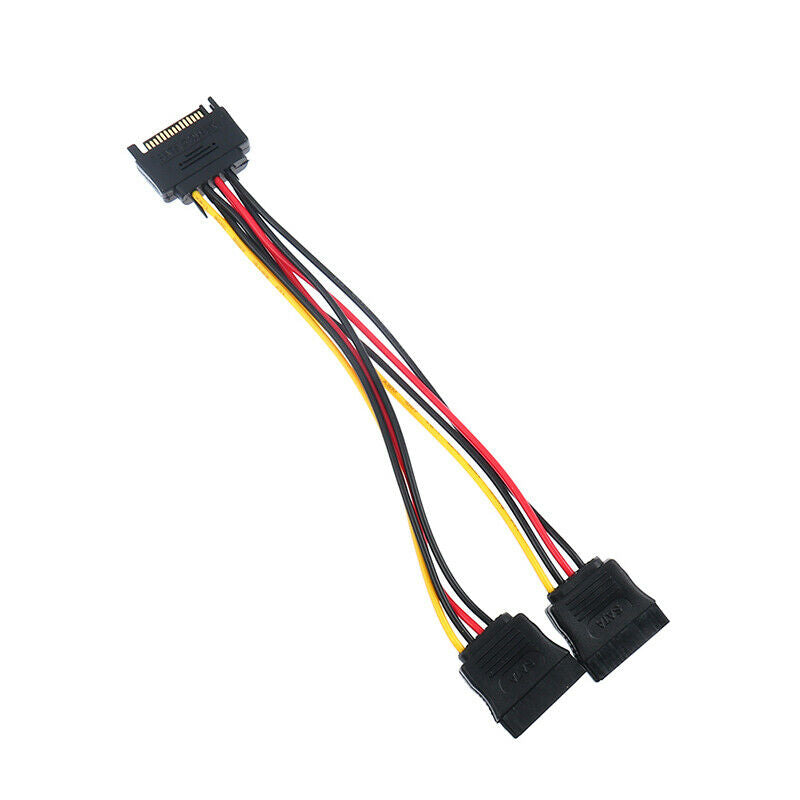 SATA Power 15pin Y Splitter Cable Adapter Male to Female for HDD Hard Dri.l8