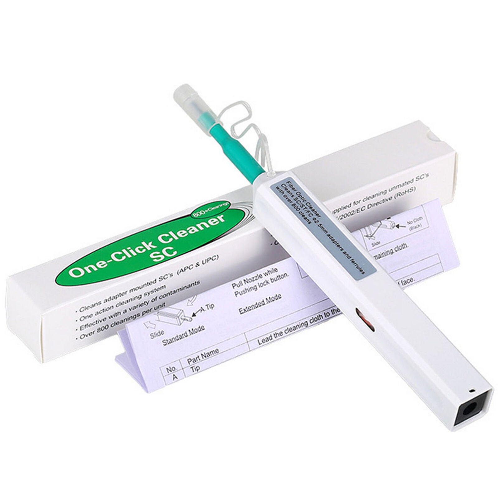 One Click Fiber Optic Cleaner Pen SC,ST,FC 2.5mm 800 Cleans NBN FTTH