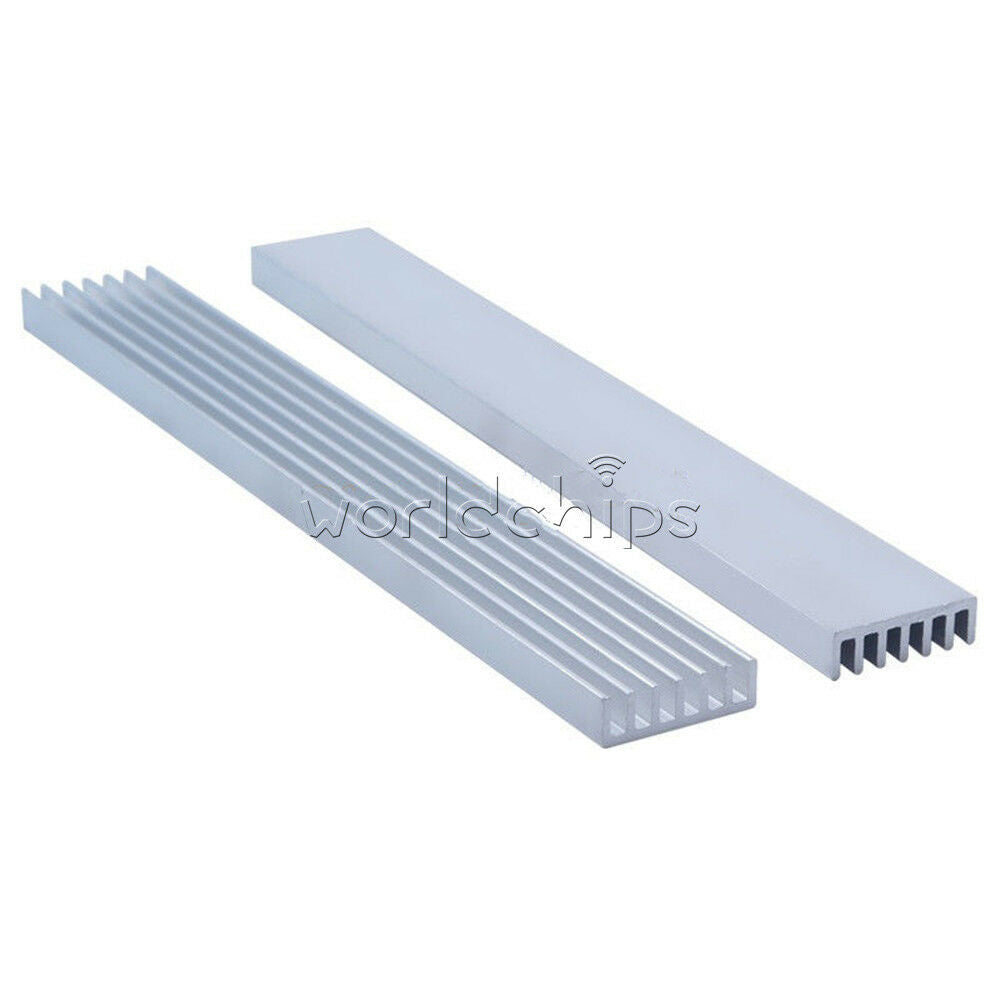 2PCS 150x20x6mm Long Heatsink Aluminum Heat Sink for LED Power Amplifier PCB