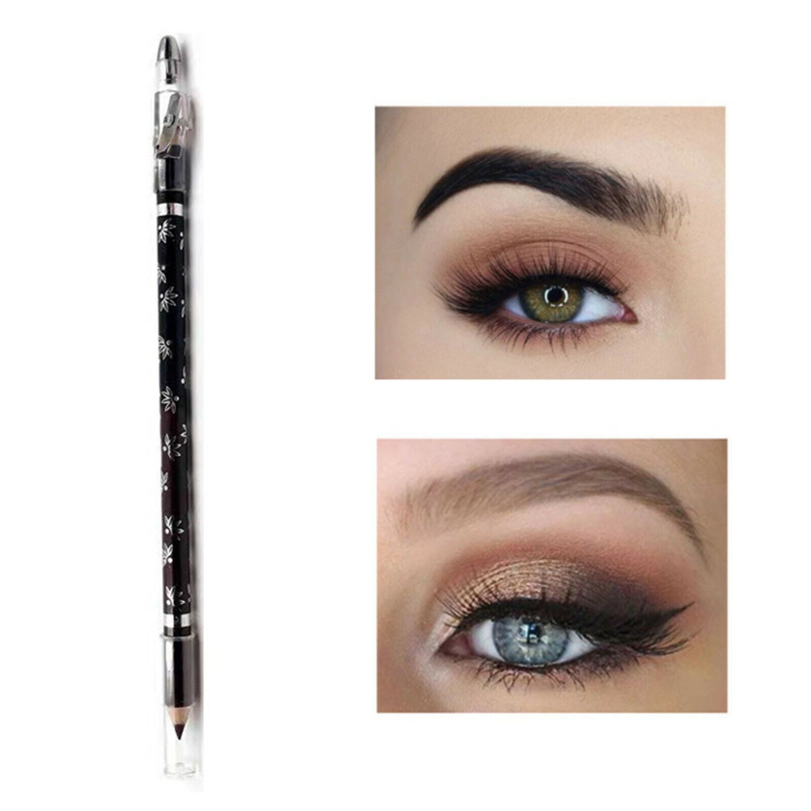 Double Head Eyebrow Pencil Waterproof Kits Tools for Home Travel Eye Makeup