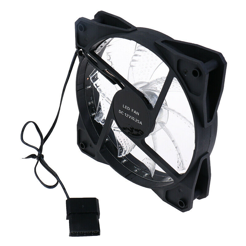 1Pc 12cm PC computer Ultra Silent LED cooling fan radiator 12VDC 3P IDE 4.l8