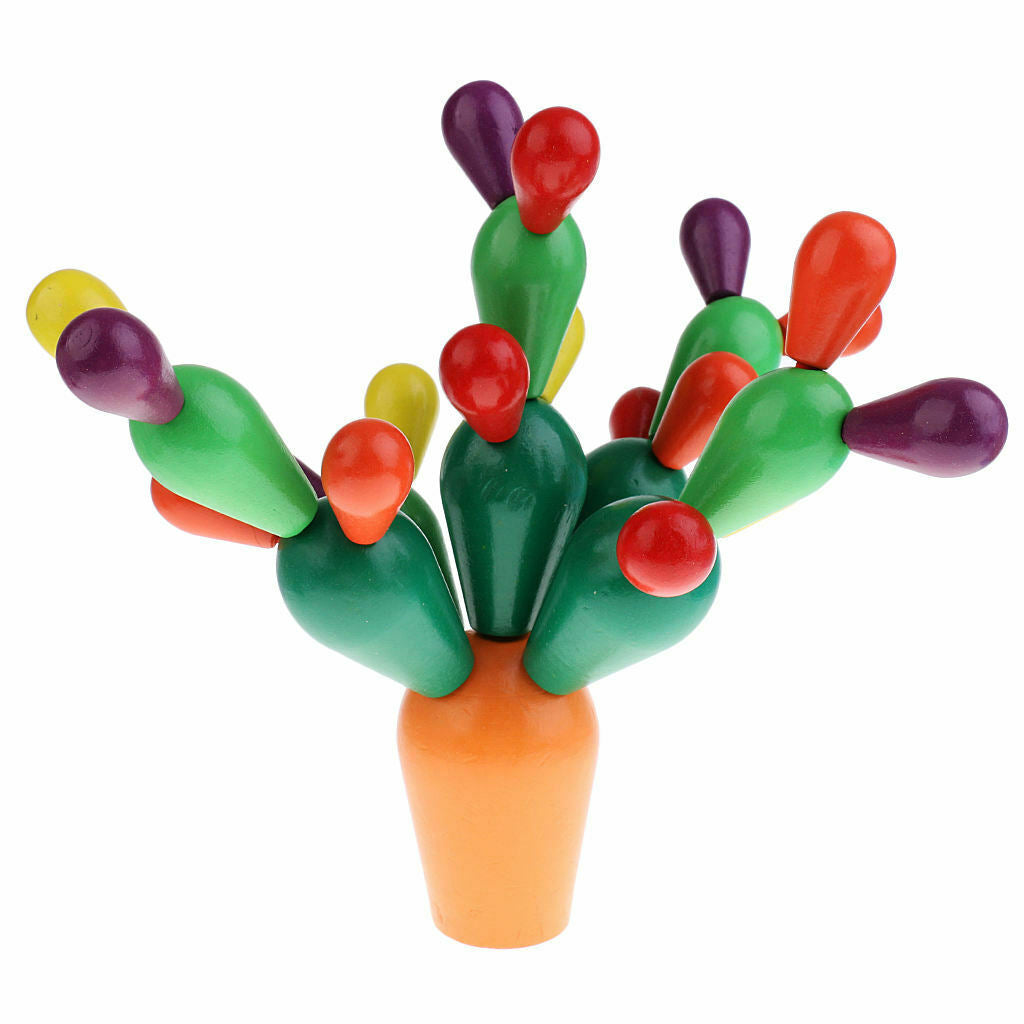 Wooden Cactus Blocks Toys Puzzle Assembling Demolition Toys for Children