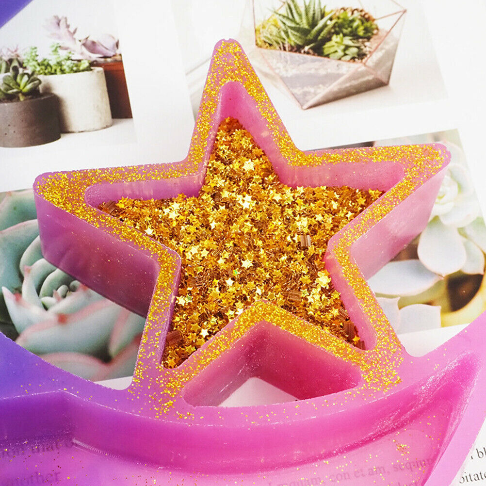 DIY Crystal Moon Plate Mold Epoxy ResinWaterproof Epoxy Silicone Casting Mold