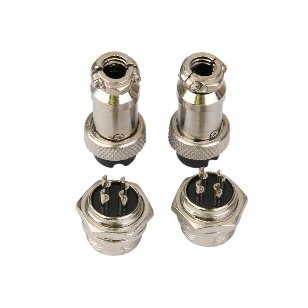 8x 4 Pin Aviation Waterproof Connector Cable Connector Plug & Socket Electrical