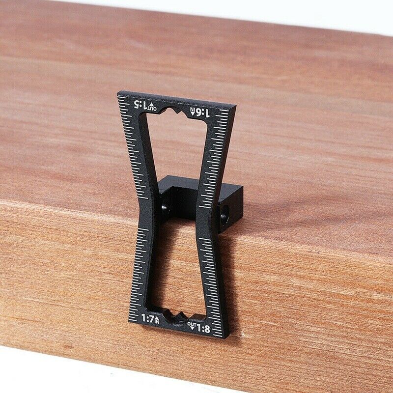 Aluminum Alloy Dovetail Marker Jig Woodworking Template Scale Dovetail Gauge GR5