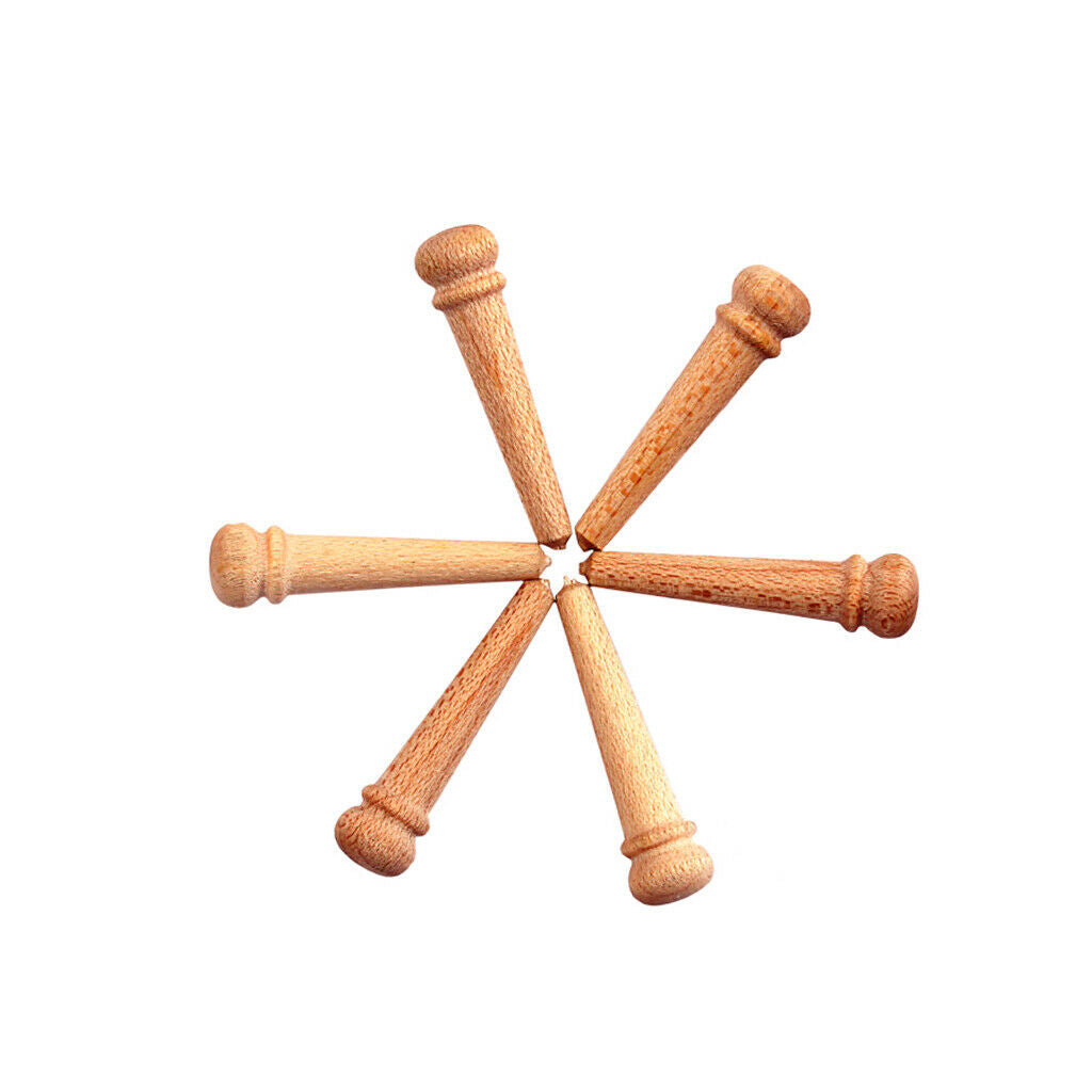 Maplewood Acoustic Guitar Parts Bridge End Pins fr Luthier Tool Set of 6 Red