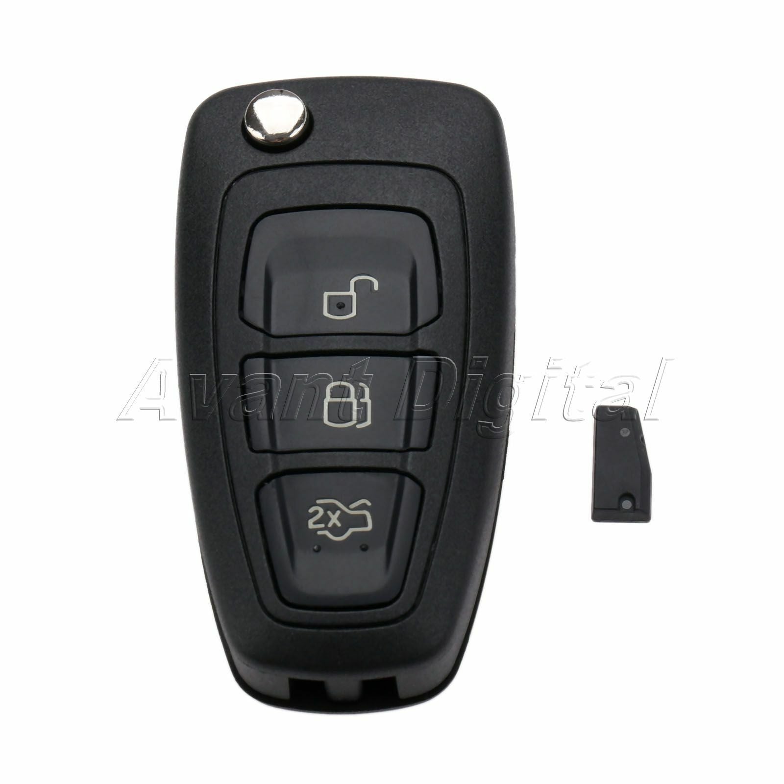 1Pc Remote Key Fob 3 BTN 433MHz 315MHz Folding/Flip Fit For Transit 2000-2006