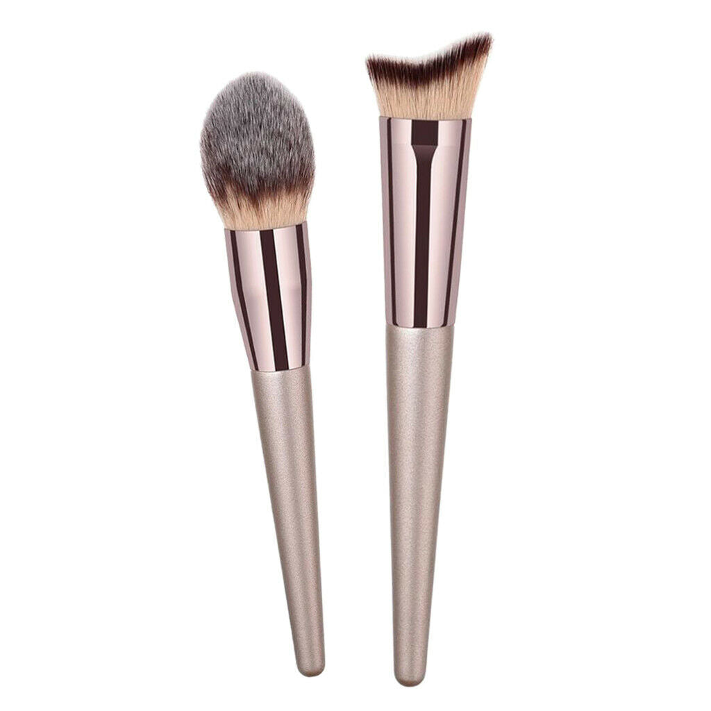 Set of 2 Soft Setting Powder Blusher Concealer Brush Cosmetic Makeup Beauty