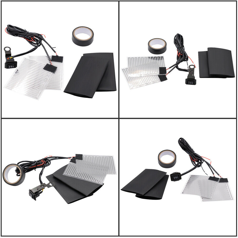 1 Set 12V Motorcycle Heated Grip Handlebar ATV Scooter Grips Heater Pads Hot