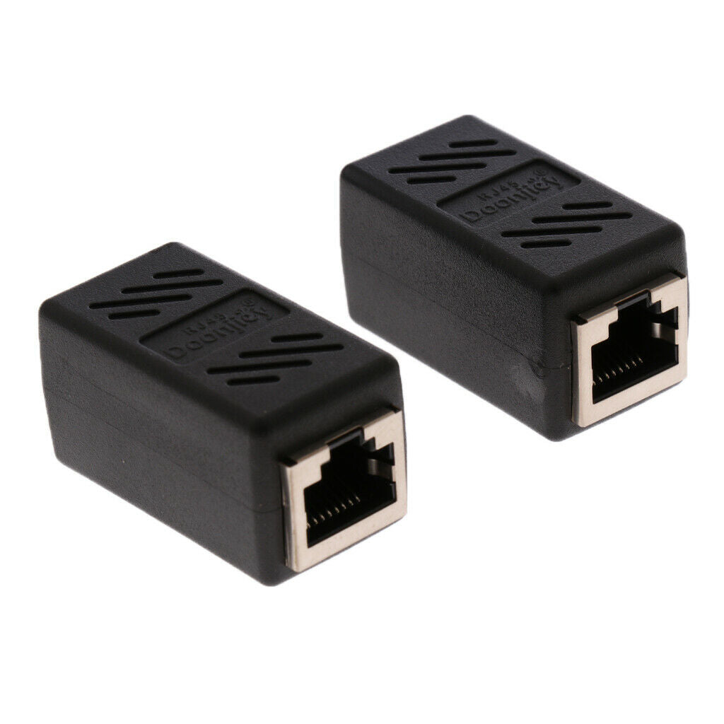 2 pieces RJ45 coupler Cat7 Cat6 Cat5e Ethernet cable extender adapter