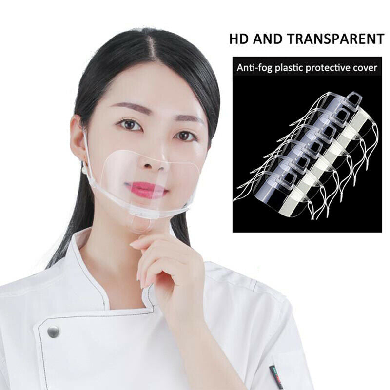 1pcs Face Cover Mouth Shield Visor Adjustable Anti-Fog Anti-SalivaBACABWCAH XC