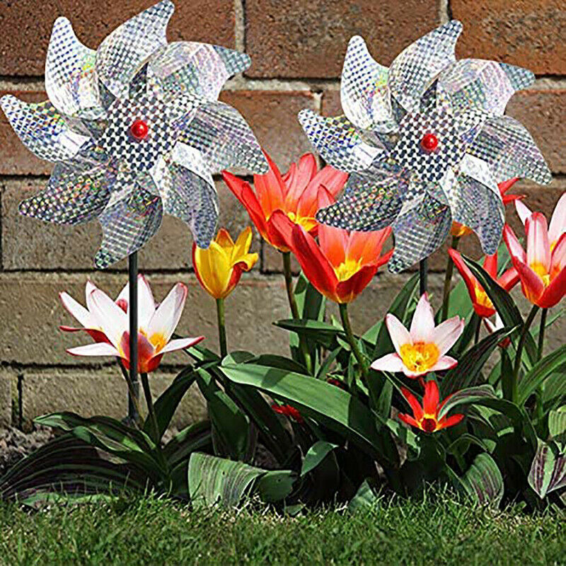 1pc Bird Repeller Pinwheels Reflective Sparkly Bird Deterrent Windmill ProteSJ