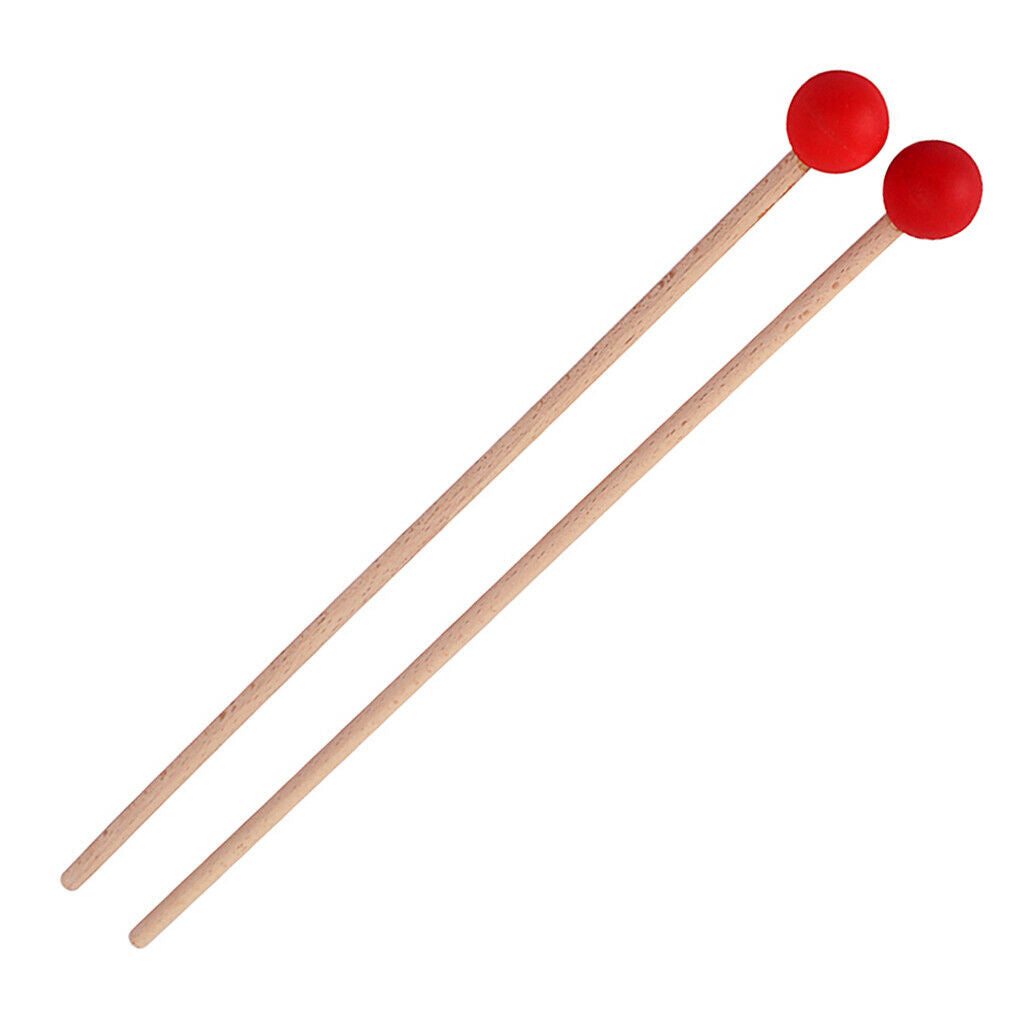 Drum Mallets Comfort Handle for Drum Percussion Accessory Parts Red