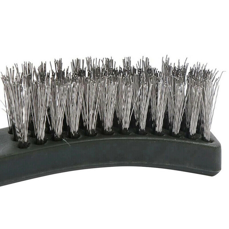 3pcs Wire Brush Set Steel Brass Nylon Cleaning Polishing Detail Metal Rust Brush