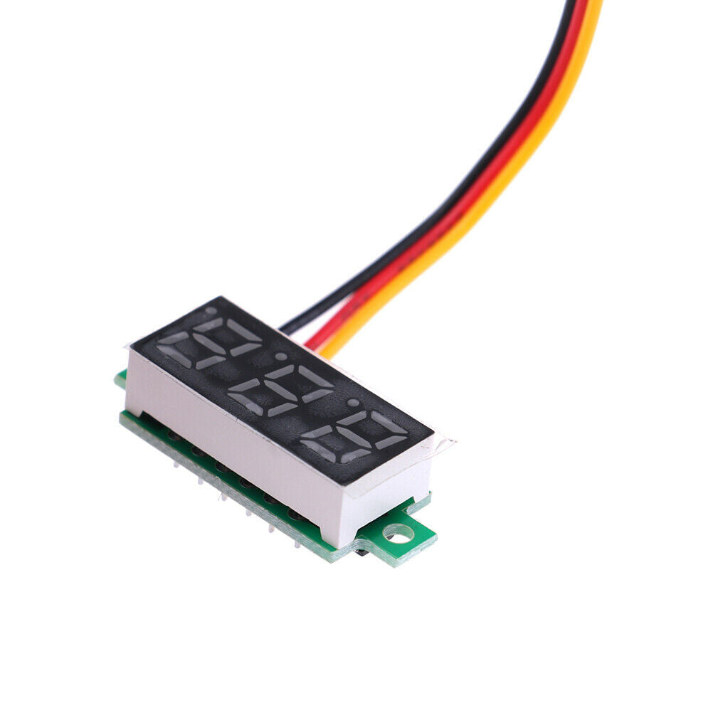 3-Wire mini DC 0-100V voltmeter LED panel 3-digital display voltage.l8