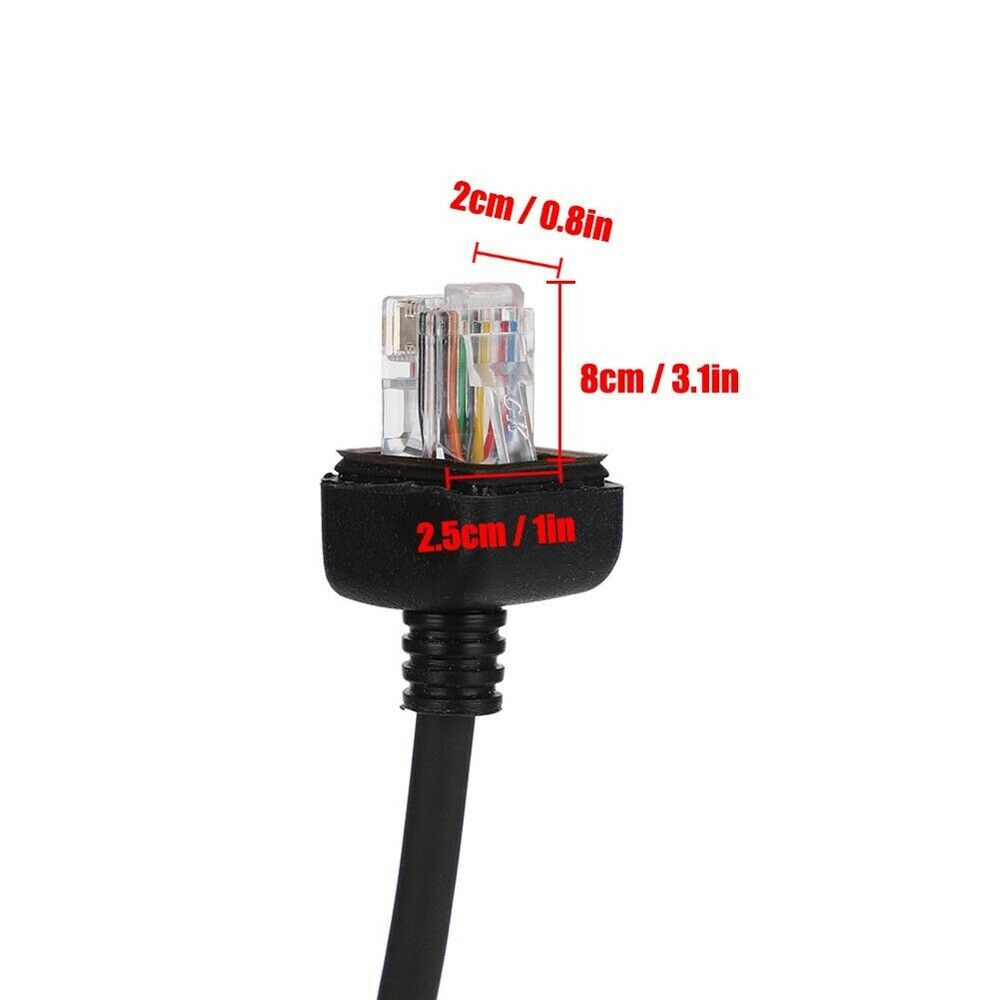 Speaker Mic Hand Microphone Replacement Cable Cord Fit for ICOM Radio Mic HM-152