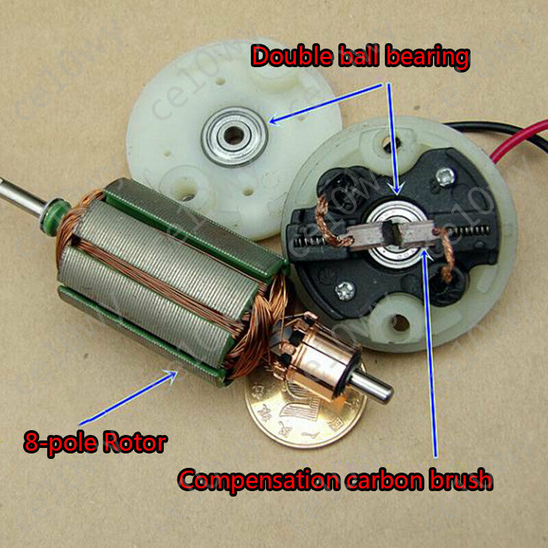 12V-24V DC Motor 6400RPM Ball Bearing High Torque 555 Brushed Electric Motor