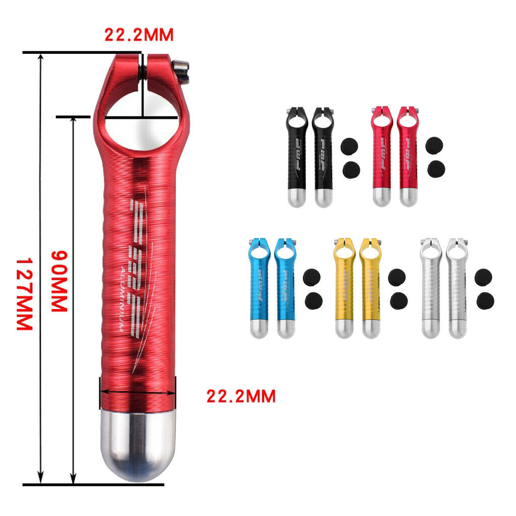 1 Pair Bicycle Handlebar Bar End Grips for MTB Mountain Bike Cycling Black
