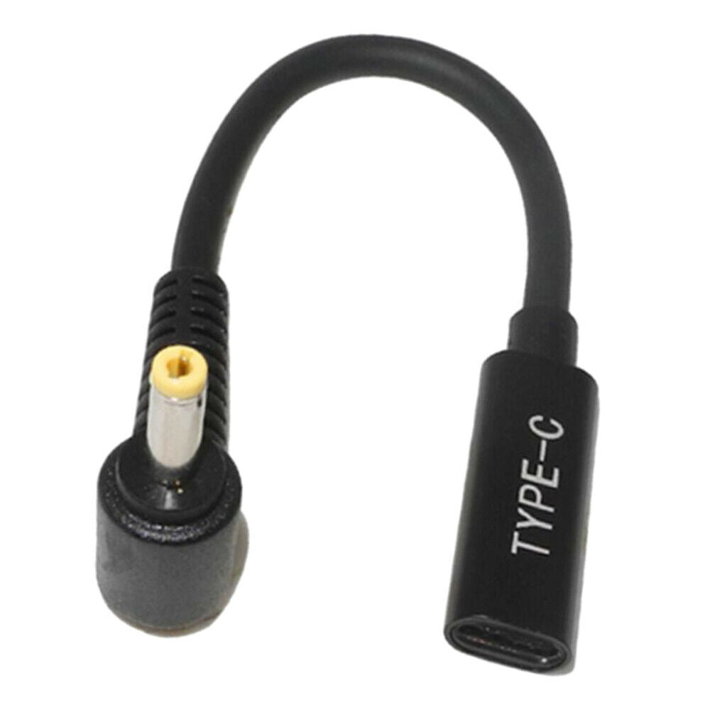 Type-C Female To Male Plug Elbow With PD Chip Short Line Laptop Adapter