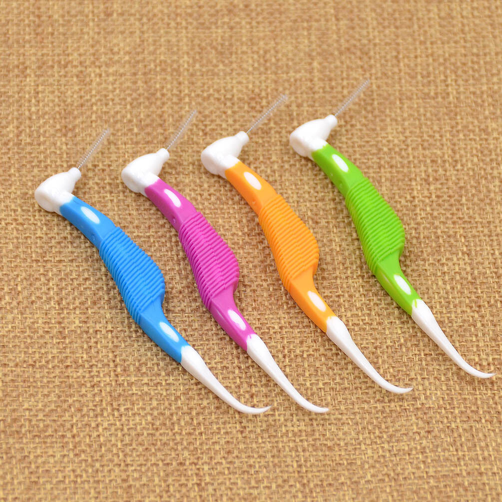 Soft Clean L-shape Dental Care Interdental Brush Teeth Cleaning Tool 1 Set
