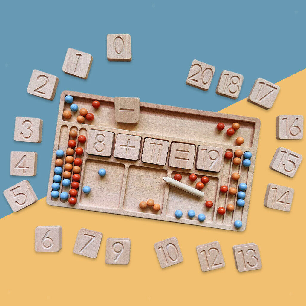 1pc Math Digital Tracking Board Beads Educational Mathematical Thinking Gift