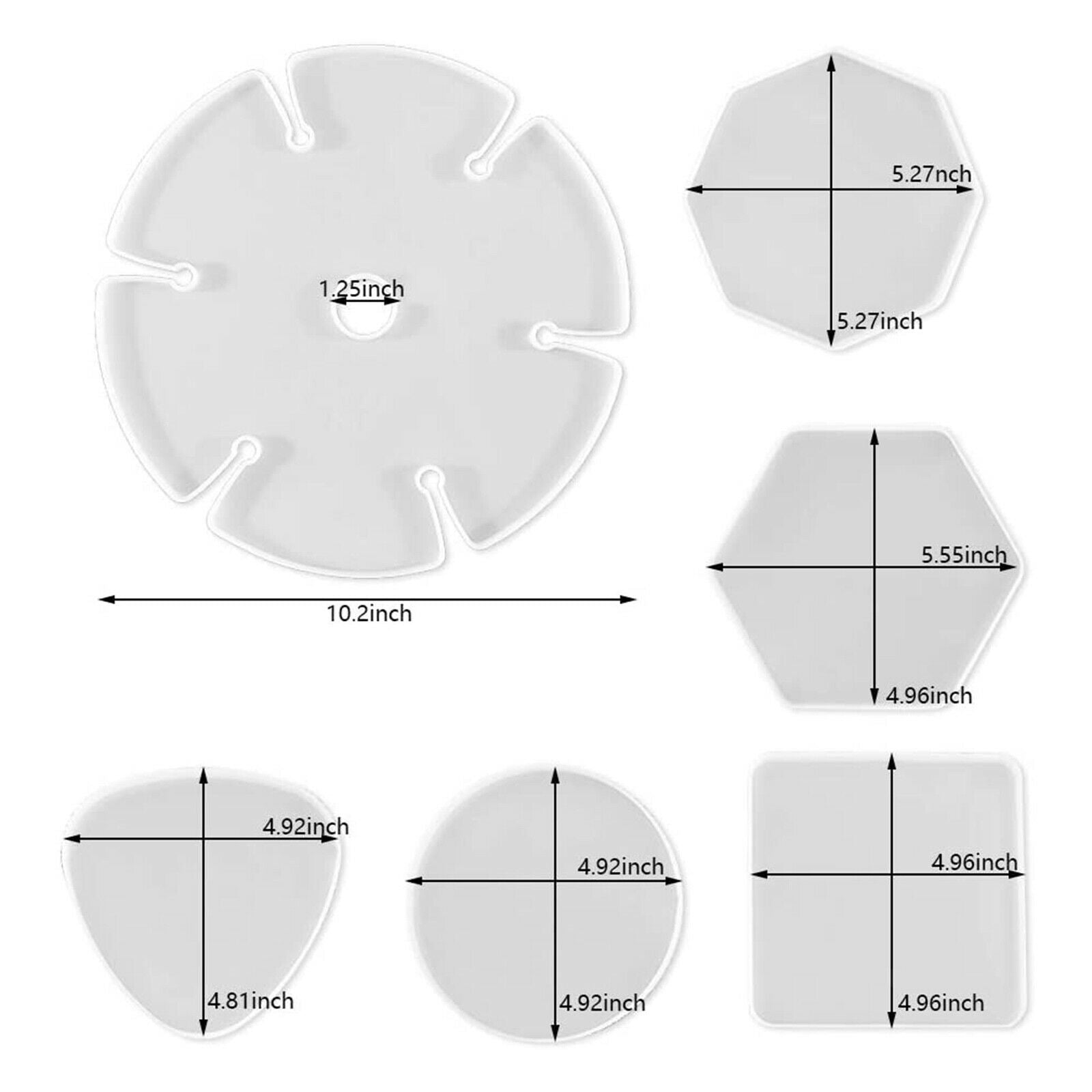 6x Wine Glass Holder Mold Cup Mat Round Coaster Mould Ornament Moulds