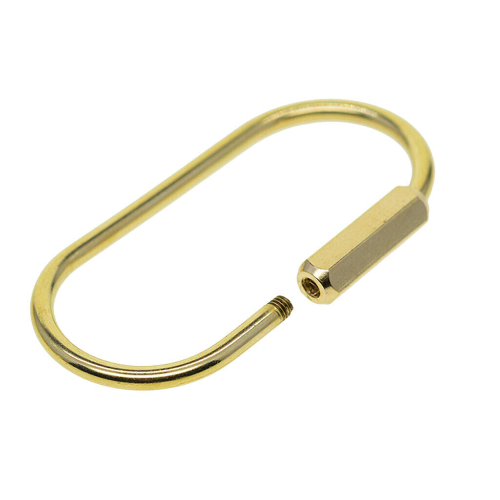 6x Sturdy Brass Screw Lock Key Chain Ring Keychain Hiking Bag Accessory