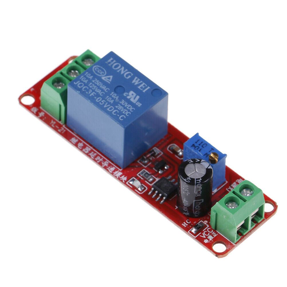 DC 5V NE555 timer switch adjustable module 0-10s time delay relay module