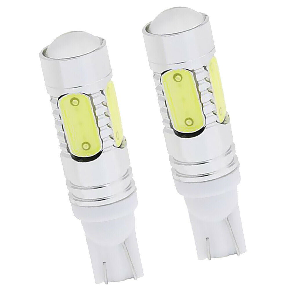 2x High Power T10 LED Parking Reverse Light 7.5W Projector Lamp Xenon White