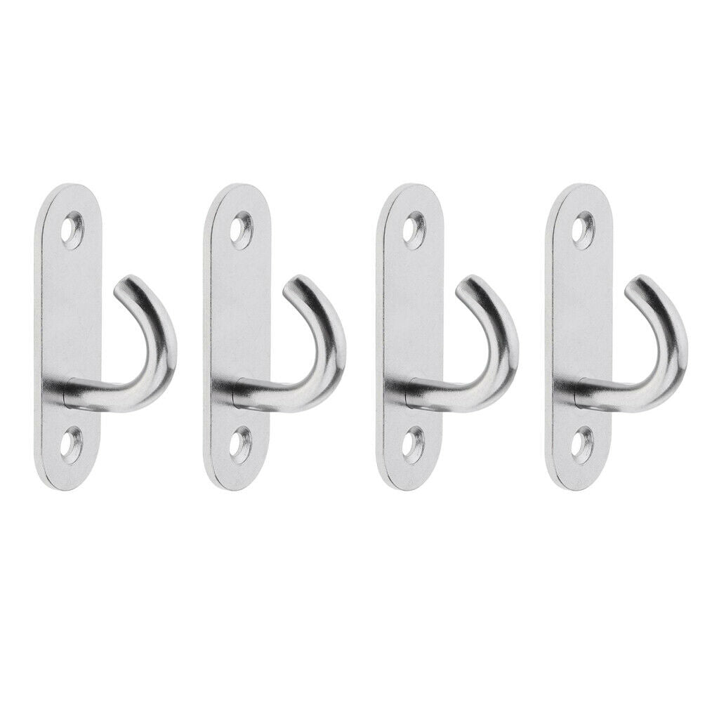 4pcs M8 Wall Hook Heavy Duty Stainless Pad Eye Plate Marine Boate Accessory