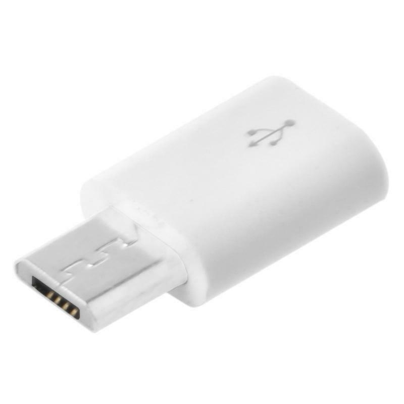 White Short USB 3.1 Type C Female Device To Micro USB Male Adapter Connector