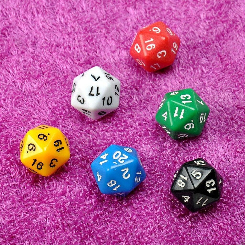 10Pcs Creative Acrylic D4 D20 Dice Role Playing Game for DND Board Game