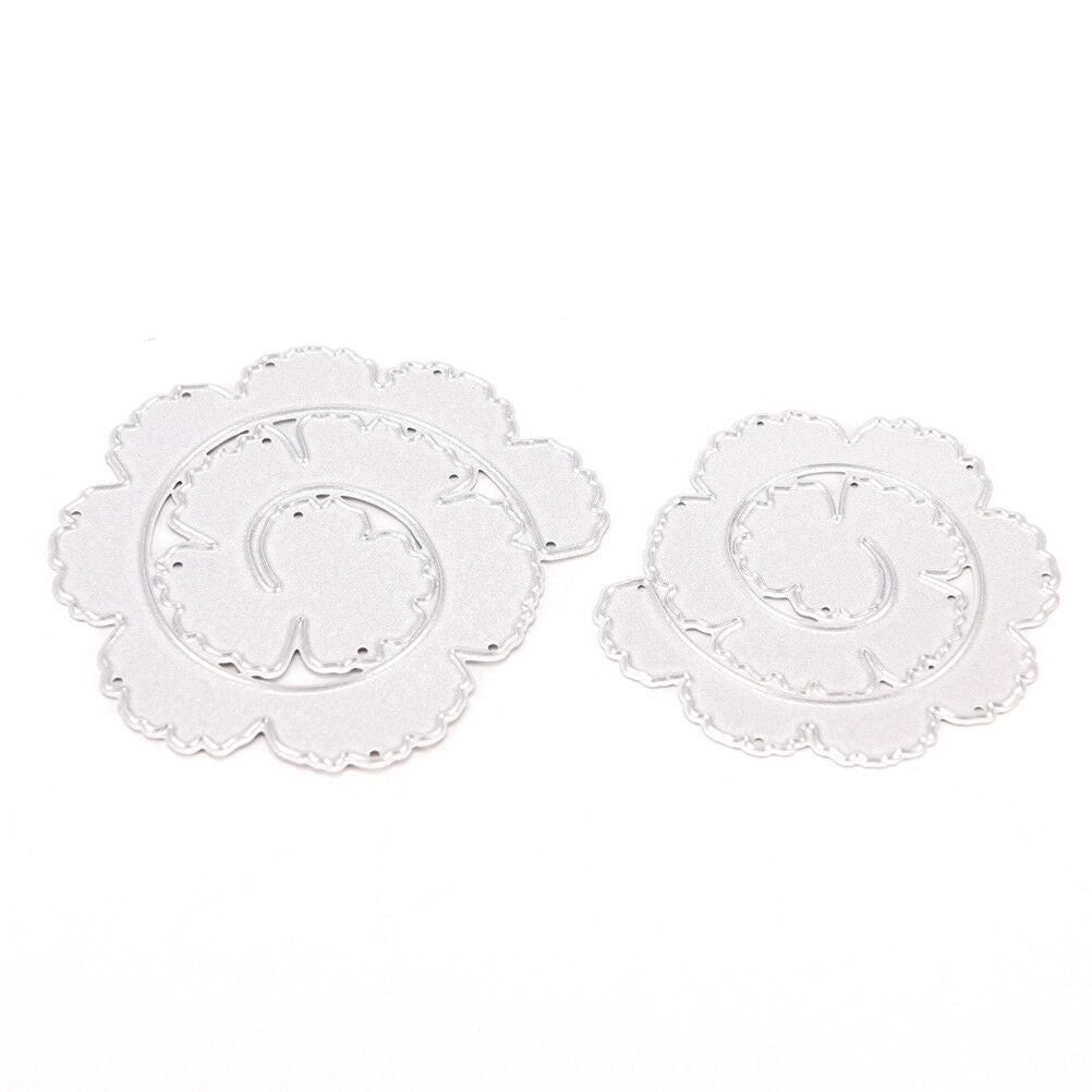 Twin flower Metal DIY Cut Dies Stencil Scrapbook Album Paper Card Emboss C.l8